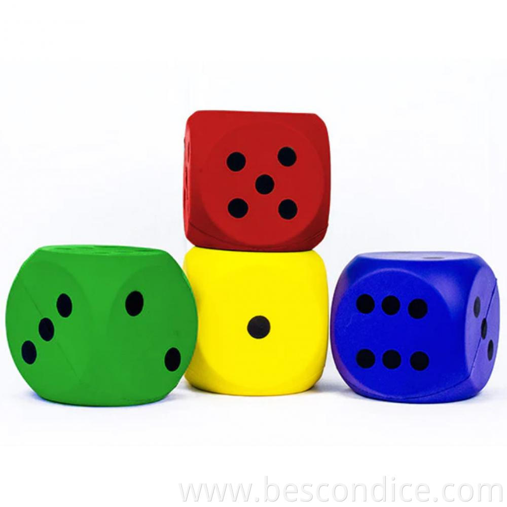 Colorful 6 Sided Big Foam Dice